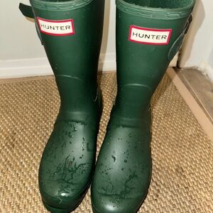 Hunter Dark Green Waterproof Boots